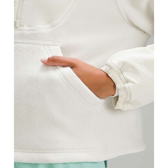 Lululemon Fleece Ripstop Hiking Pullover Women's Size 6 Bone Mockneck Sweatshirt - Picture 7 of 16